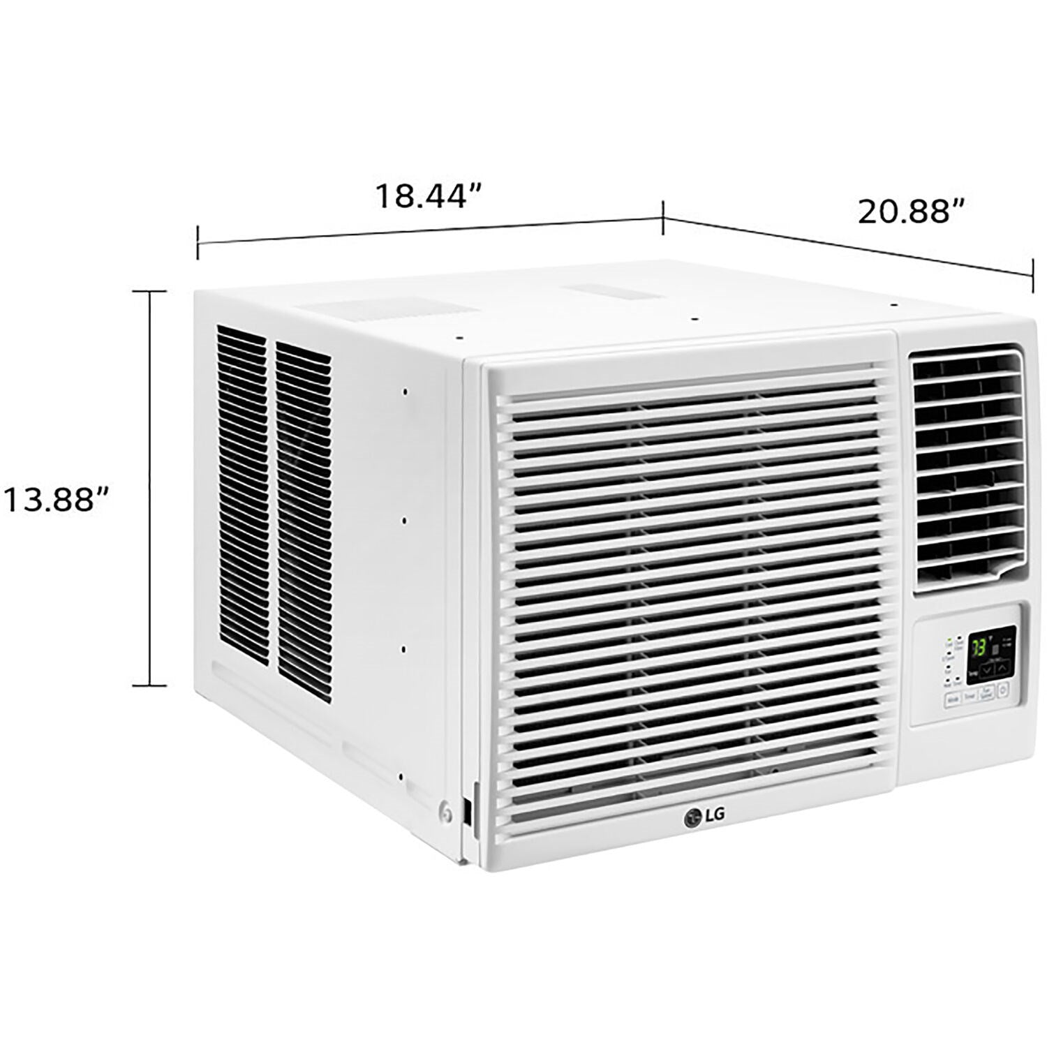 LG - 8,000 BTU Heat/Cool Window Air Conditioner w/Wifi Controls | LW8021HRSM