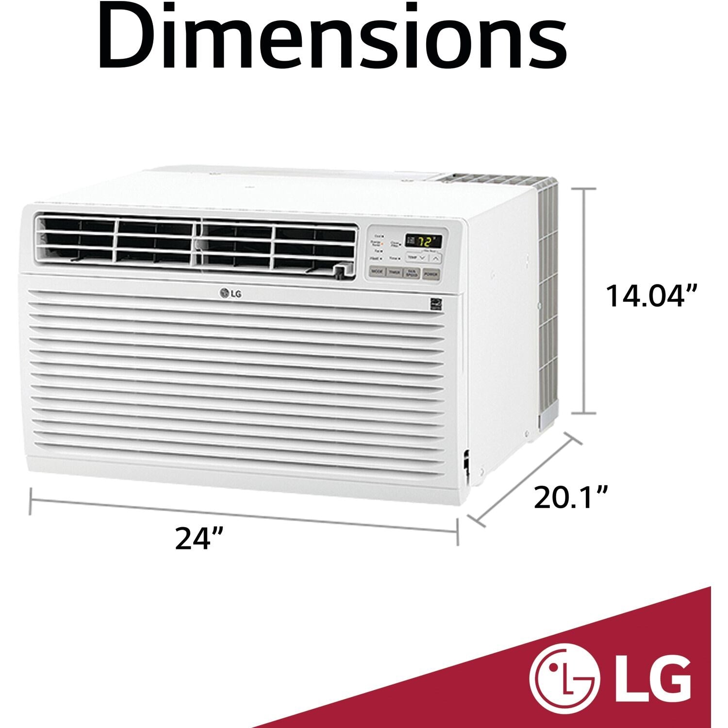 LG - 11,800 BTU Through the Wall Air Conditioner, 115V