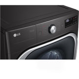 LG - 9.0 cu. ft. Mega Capacity Electric Dryer with with Sensor Dry, Turbo Steam in Black Steel | DLEX8900B
