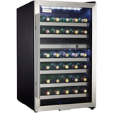 Danby - 38 Bottle Wine Cooler,Stainless Steel Door Trim,Reversible Door,Light | DWC114BLSDD
