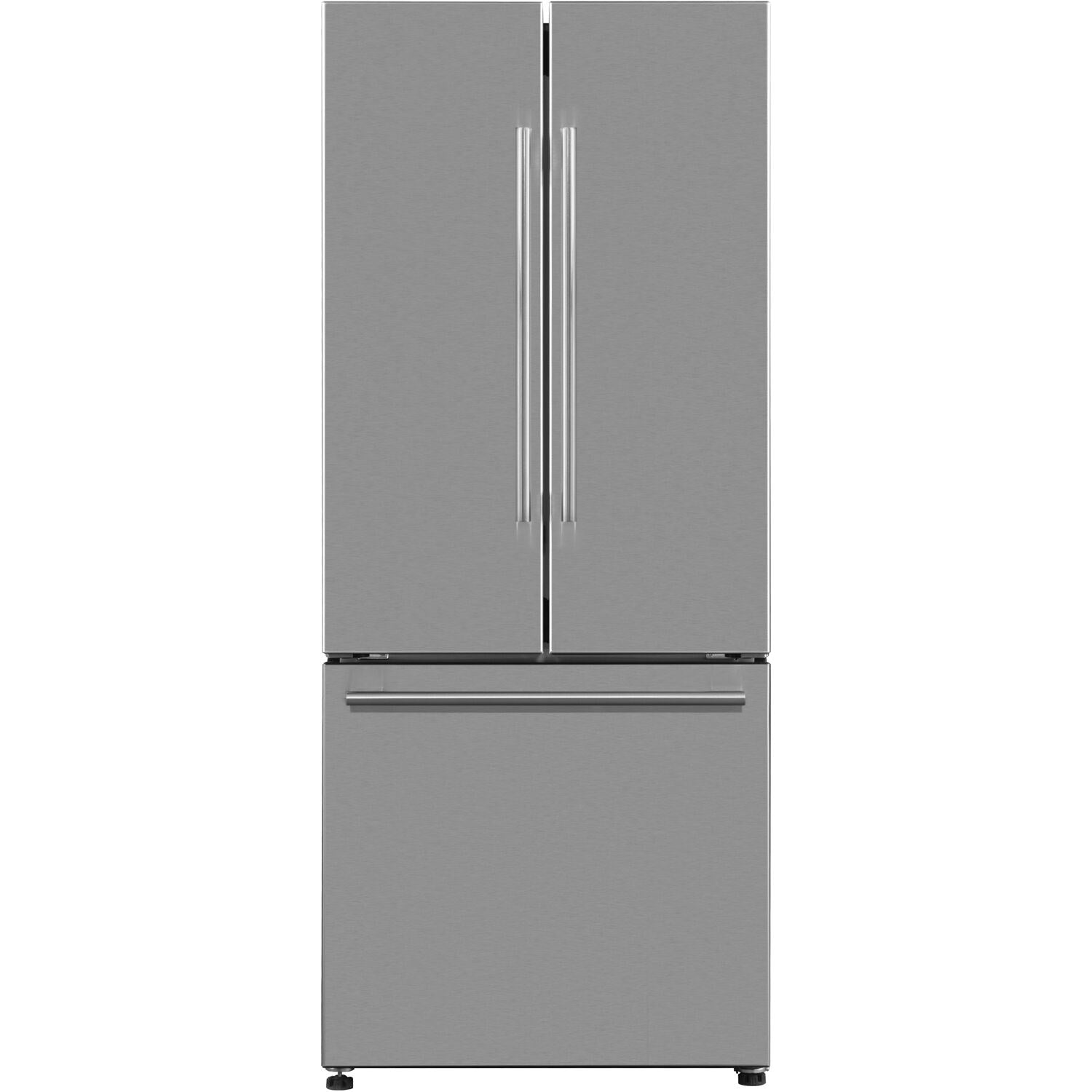 GALANZ - 29 in. W 16.0 cu. ft. French Door Refrigerator in Stainless Steel, Ice Maker | GLR16FS2K16