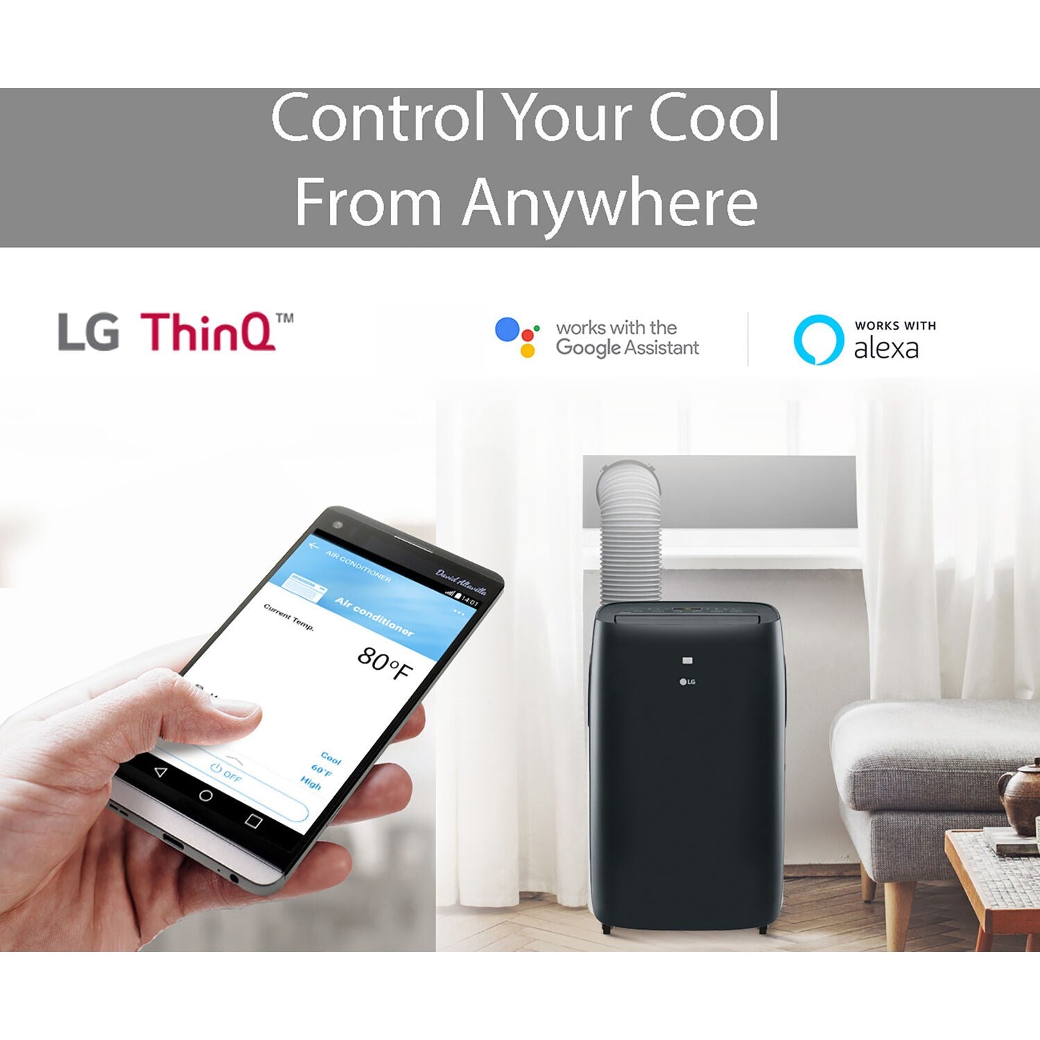 LG - 10,000 BTU Portable AIr Conditioner (14,000 BTU ASHRAE) | LP1021BSSM