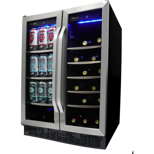 Danby - Integrated Beverage Center, 60 Cans & 27 Wine Bottles, Active Cooling | SBC051D1BSS