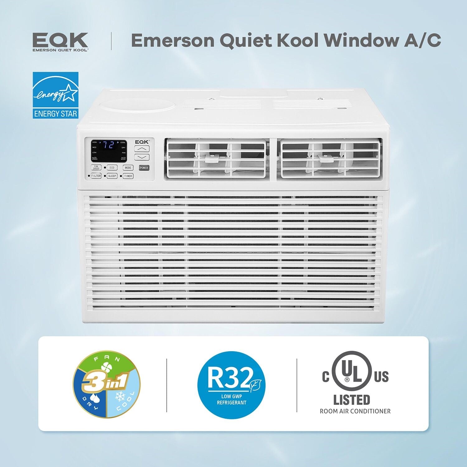 Emerson Quiet - 15,000 BTU Window Air Conditioner, Electronic Controls | EARC15RE1