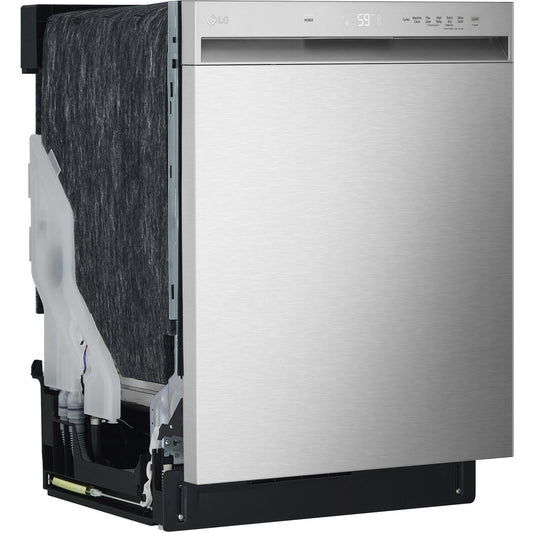 LG - 24 inch Front Control Dishwasher, 50 dBA, Stainless Steel Tub, Pocket Handle - LDFN3432T