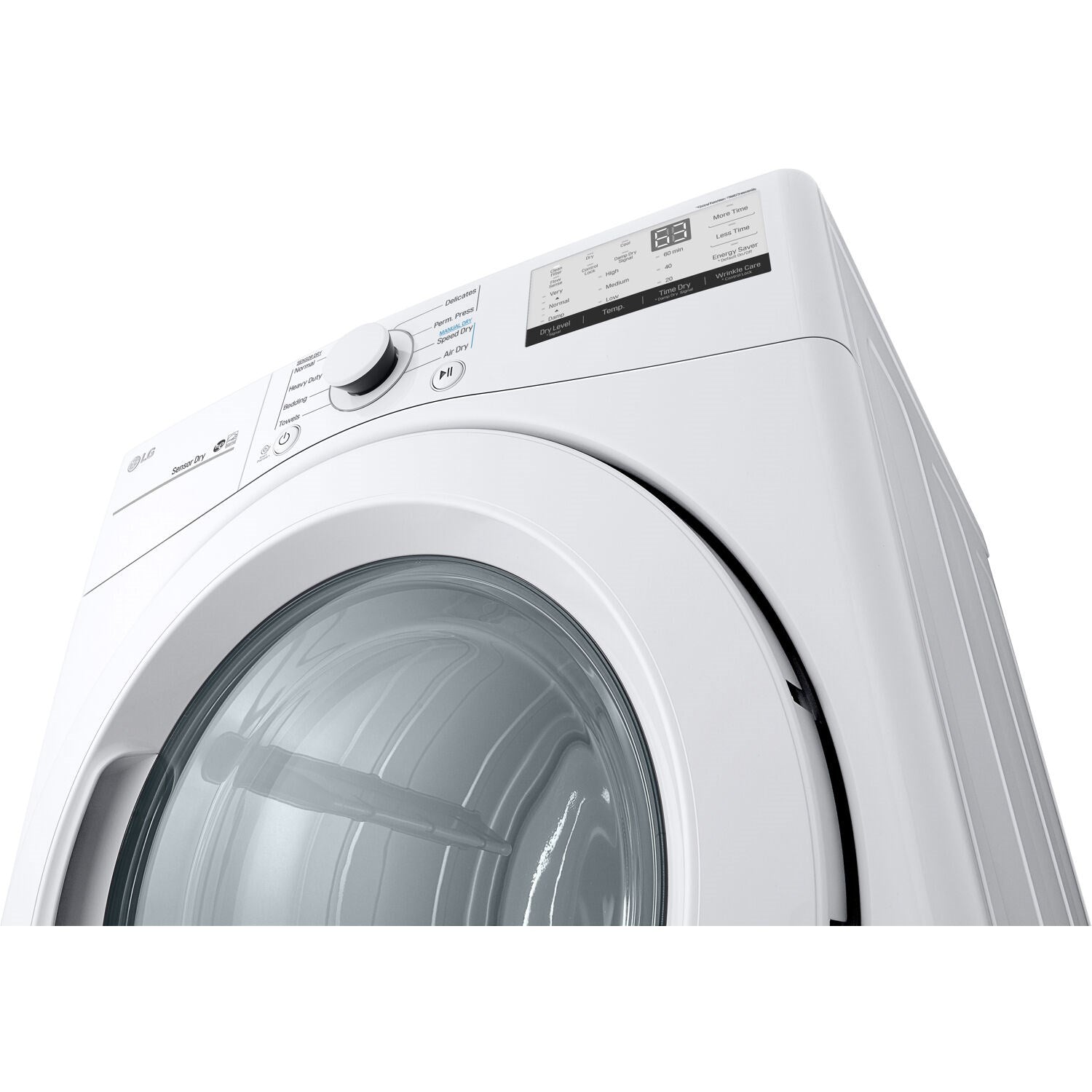 LG - 7.4 cu. ft. Vented Smart Electric Dryer with Sensor Dry in White | DLE3400W