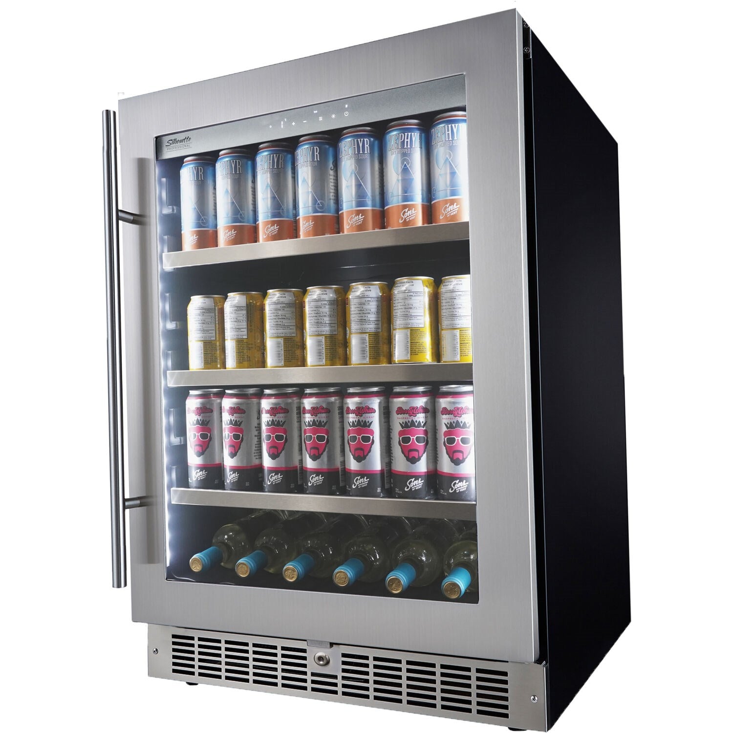 Danby - 5.6 CuFt Integrated Beverage Center, 6 Wine Bottles & 126 Beverage Cans | SPRBC056D1SS