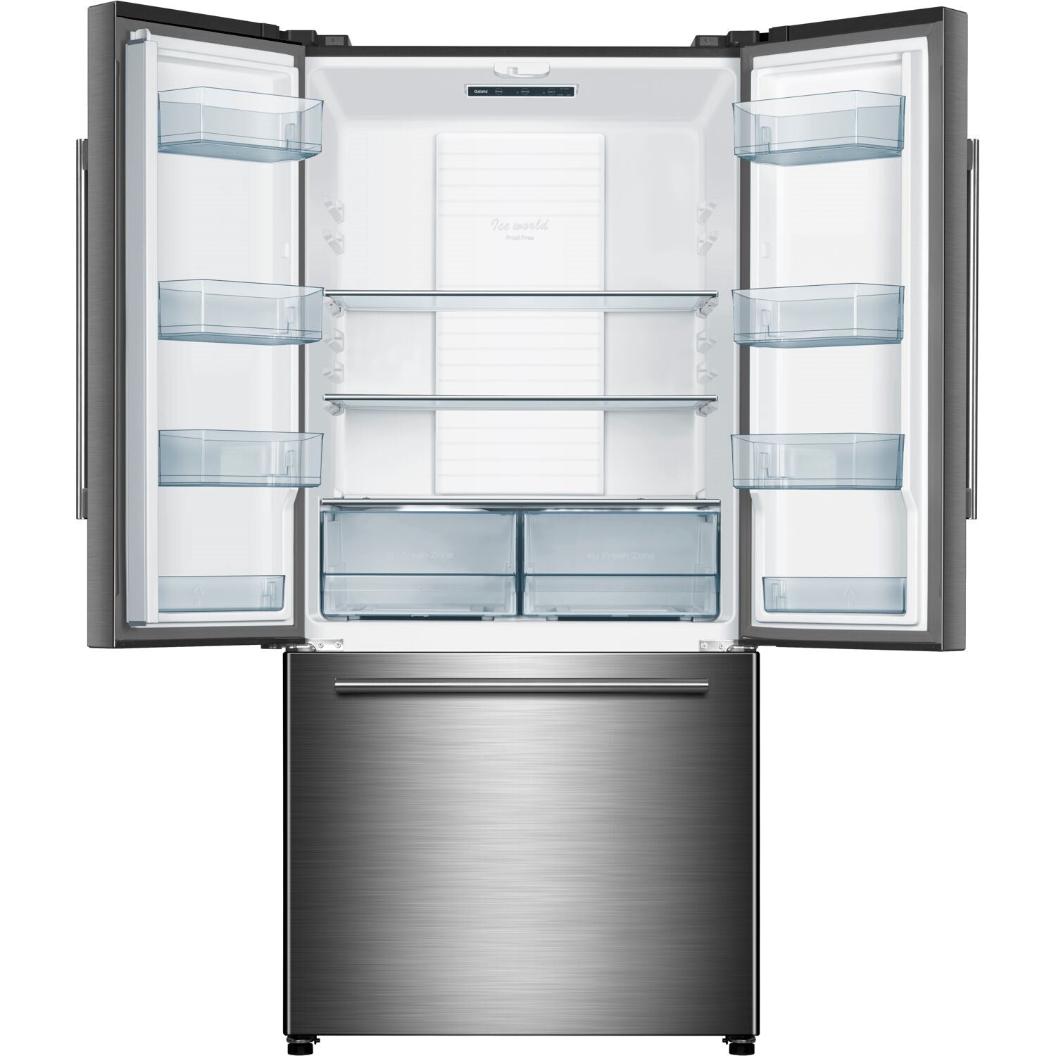 GALANZ - 33 in. W 18 cu. ft. French Door Refrigerator in Fingerprint Resistant Stainless Steel, Counter Depth | GLR18FS5S16