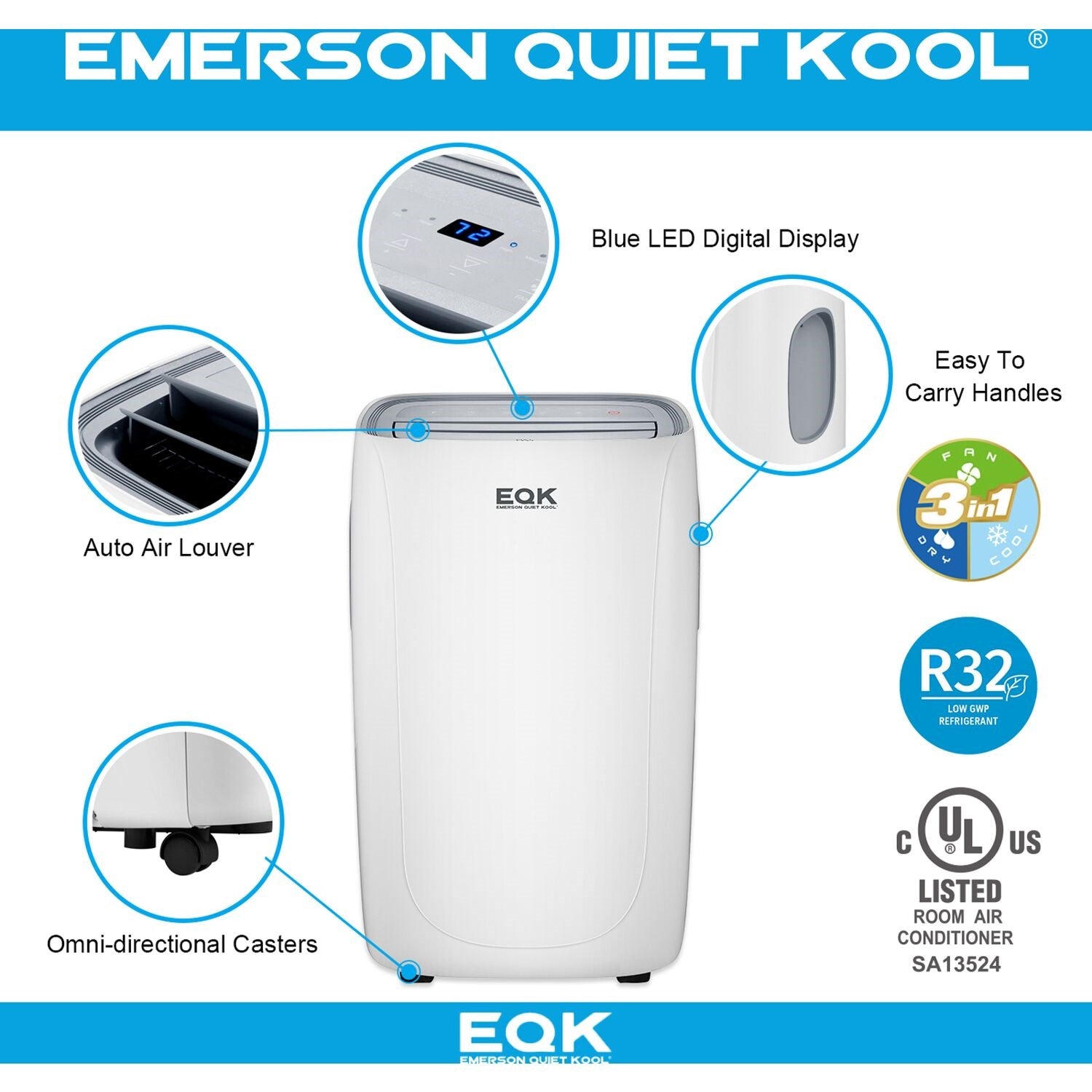 Emerson Quiet - 12000 BTU Portable Air Conditioner | EAPC12RD1