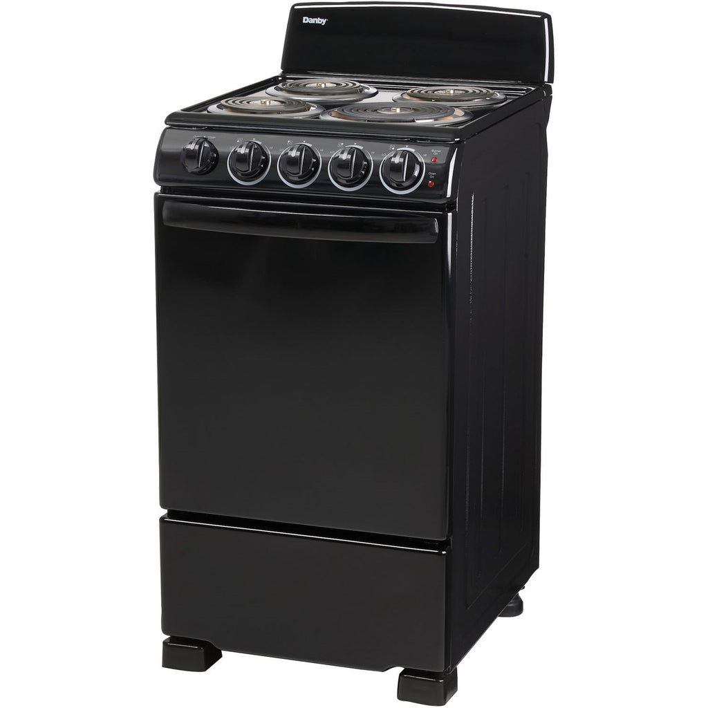 Danby 20 inch Electric Range, Coil Elements,Push & Turn Safety Knobs