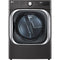 LG - 9.0 cu. ft. Mega Capacity Gas Dryer with with Sensor Dry, Turbo Steam in Black Steel | DLGX8901B