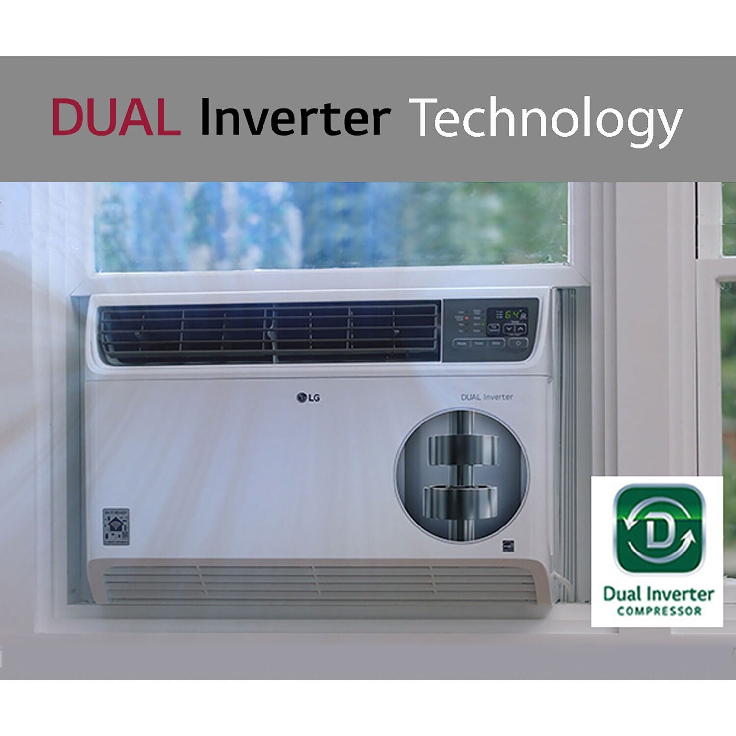 LG - 24,000 BTU Window Air Conditioner with Inverter | LW2422IVSM
