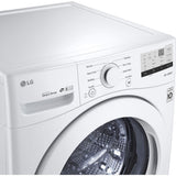 LG - 4.5 CU Front Load Washer and LG - 7.4 Cu. Ft. Ultra Large White Smart Electric Vented Dryer