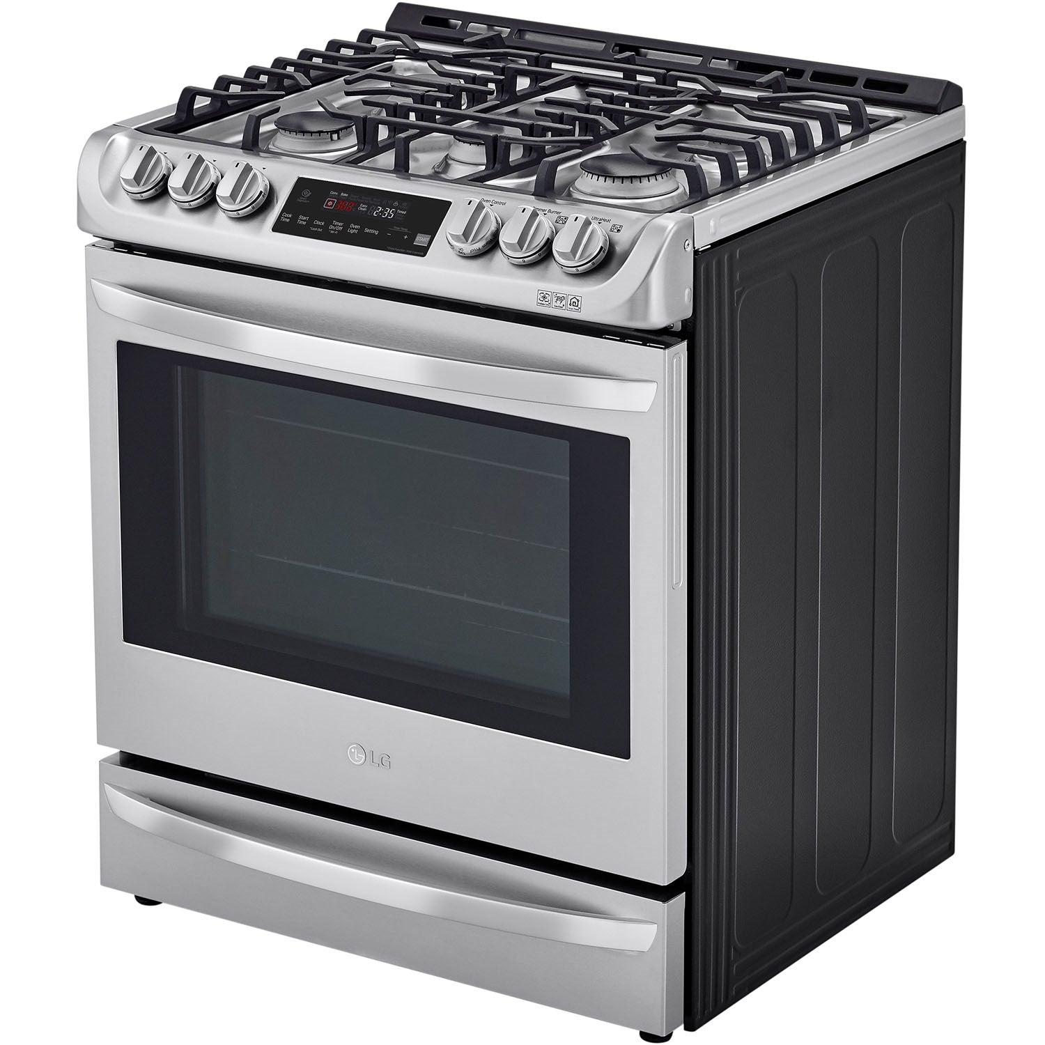 LG Over the Range Microwaves, 6.3 CF / 30 inch Dual Fuel Slide-In Range, ProBake Convection, ThinQ, and Wall Mounted Range Hood Bundle