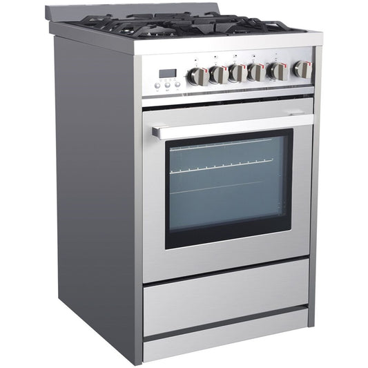 GALANZ - 24 in. 2.7 cu. ft. Gas Range in Stainless Steel with Oven | GL1FR24ASSAGN