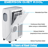 Emerson Quiet - 14,000 BTU Portable Heat/Cool Air Conditioner | EAPE14RD1
