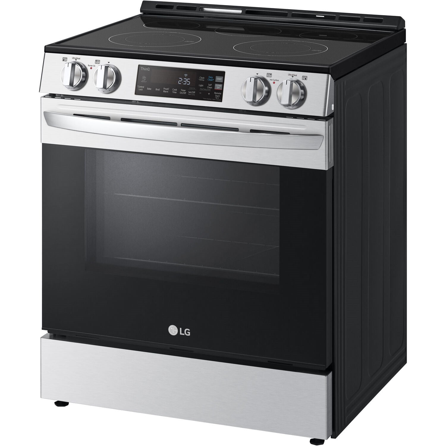 LG Over the Range Microwave and 6.3 CF Electric Single Oven Slide-In Range, Self Clean, ThinQ,Printproof