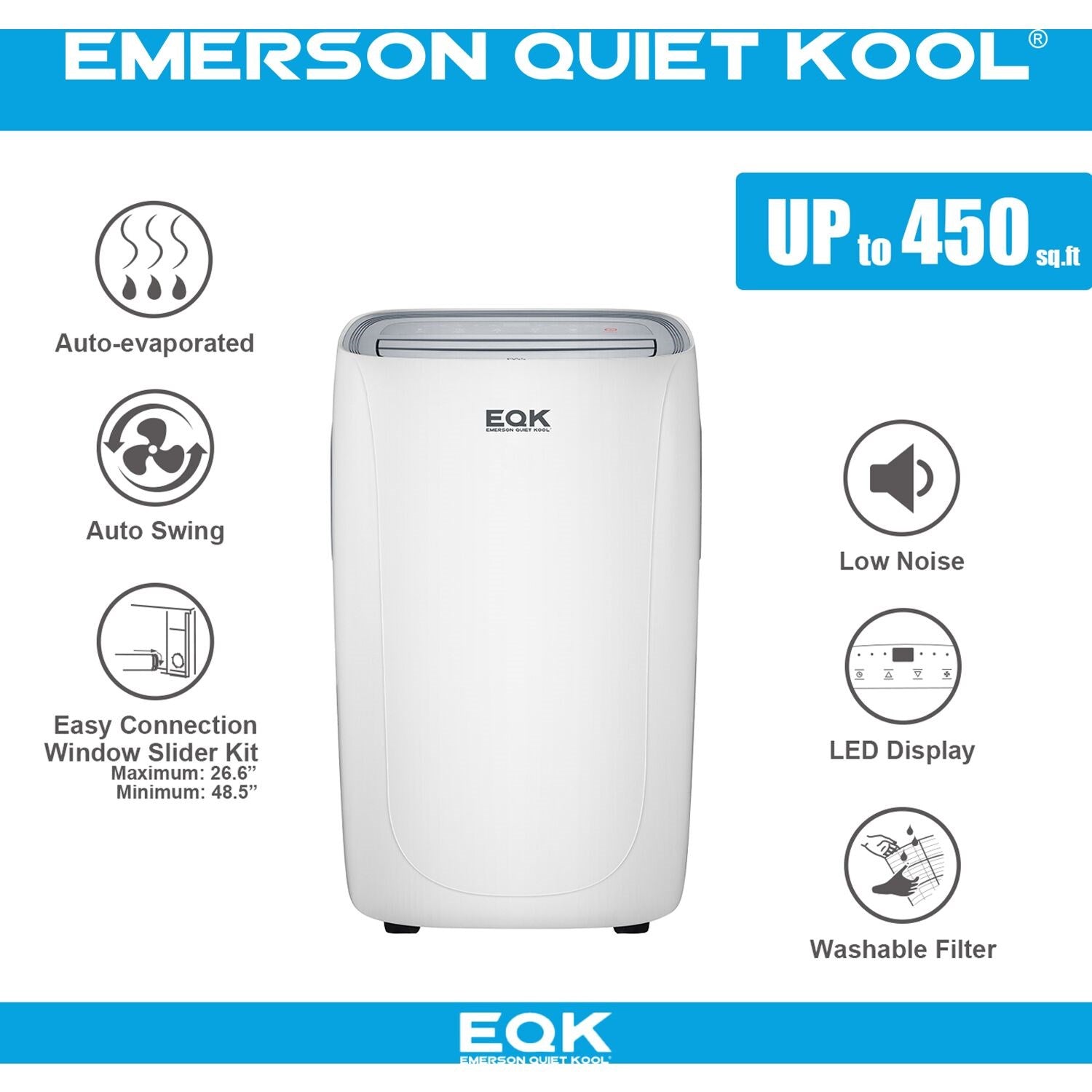 Emerson Quiet - 12000 BTU Portable Air Conditioner with Wifi Controls | EAPC12RSD1