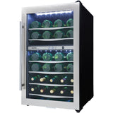 Danby - 38 Bottle Wine Cooler,Reversible Door,Tempered Glass Door | DWC040A3BSSDD