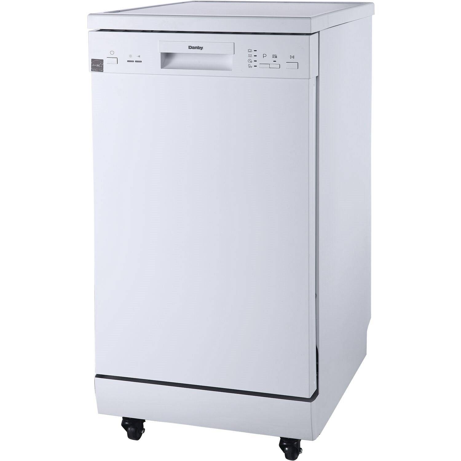 Danby - 18 inch Portable Dishwasher, 8 Place Settings, SS Interior, 4 Wash Programs