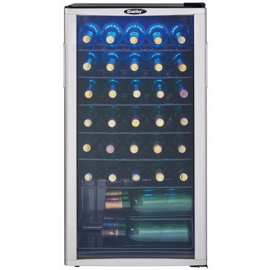 Danby - 35 Bottle Wine Cooler,Reversible Door,Tempered Glass Door,Worktop | DWC350BLP
