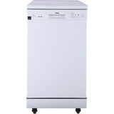 Danby - 18 inch Portable Dishwasher, 8 Place Settings, SS Interior, 4 Wash Programs