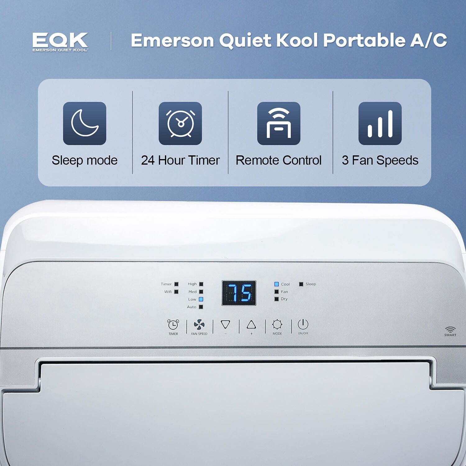 Emerson Quiet - 10000 BTU Heat/Cool Portable Air Conditioner with Wifi Controls | EAPH10RSC1