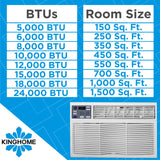 Kinghome - 10,000 BTU Window Air Conditioner with Electronic Controls, Energy Star  KHW10BTE