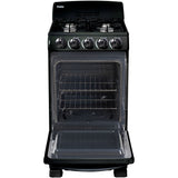 Danby - 20 inch Manual Clean Gas Range,4 Open Burners,Electric Ignition,2 Oven Racks | DR202BGLP