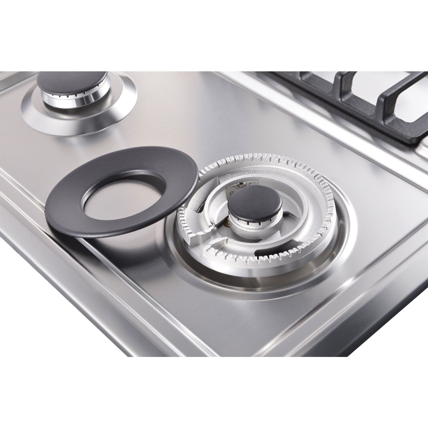 GALANZ - 24 in. Gas Cooktop in Stainless Steel with 4 Burners including Triple Ring Power Burner and Simmer Burner | GL1CT24AS4G