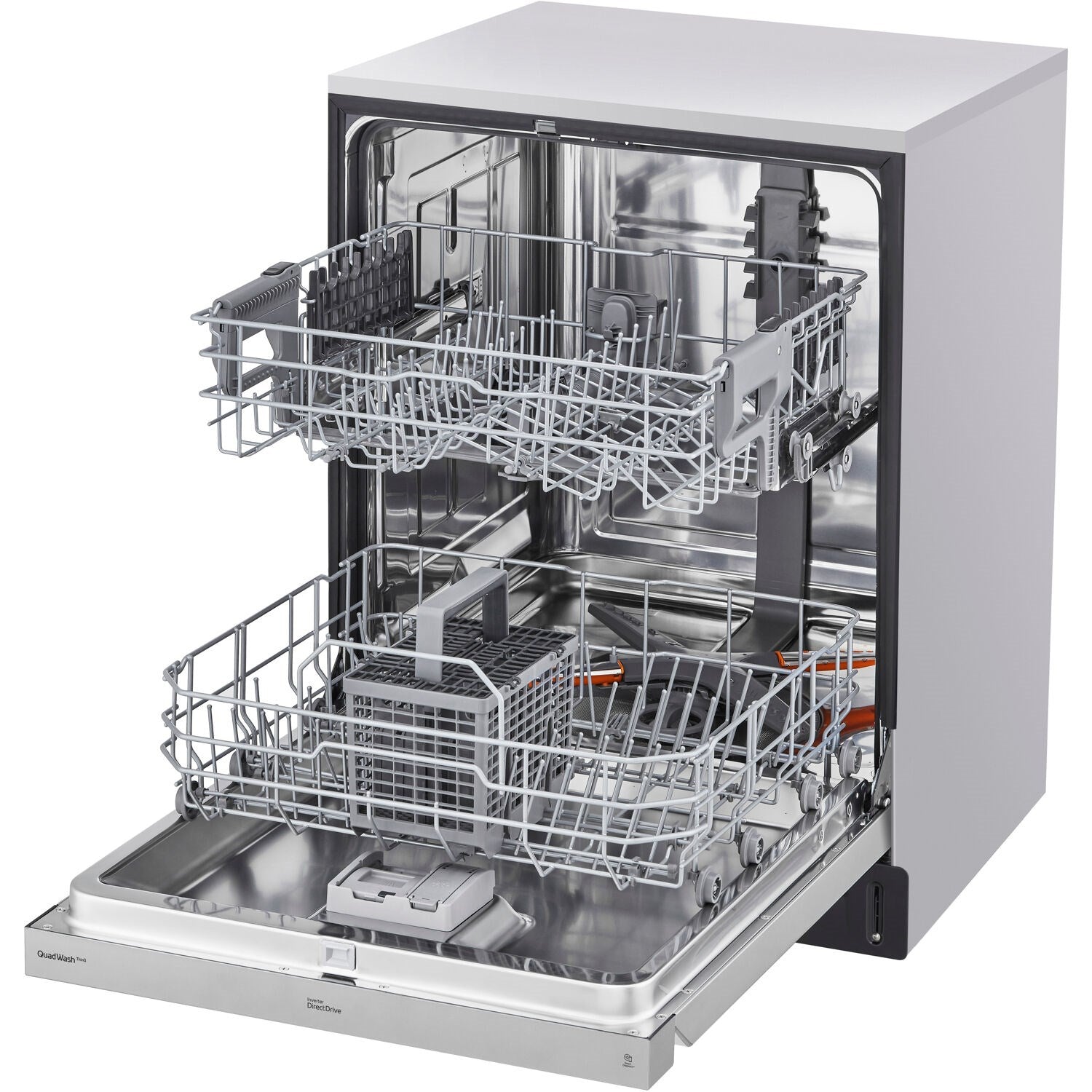LG - 24 inch Front Control Dishwasher w/ Pocket Handel, ADA Compliant, QuadWash