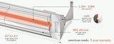 Infratech Electric Mounted Heaters Infratech - Stainless Steel 61” Single Element Fixture 3000 Watt ( C-30XX SS )