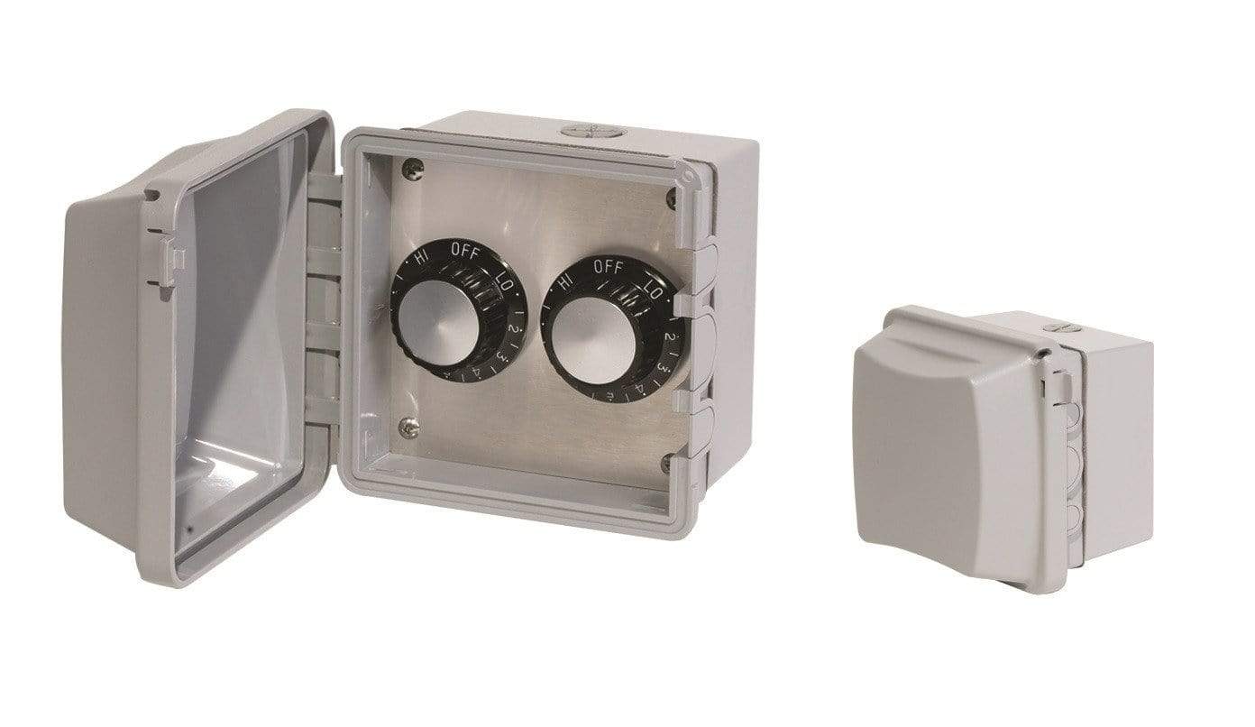 Infratech Regulator Infratech 120V,240V Double Input Regulator Stainless Steel Surface Mount Plate With Deep Gang Waterproof Box And Cover - 14-4125 / 14-4225