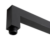 ALFI Brand - Black Matte 20" Square Wall Shower Arm | ABSA20S-BM