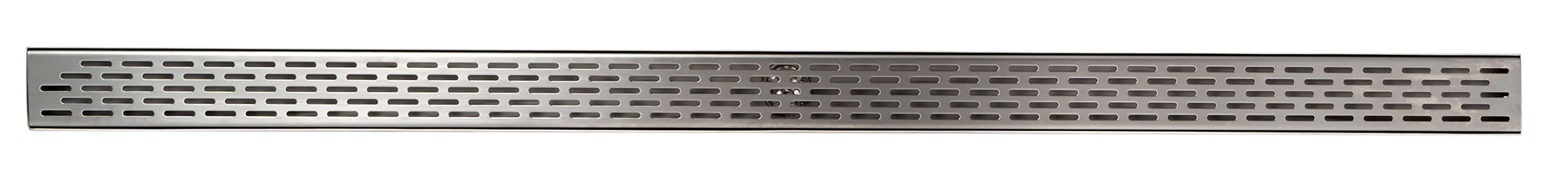 ALFI Brand - 59" Brushed Stainless Steel Linear Shower Drain with Groove Holes | ABLD59C-BSS