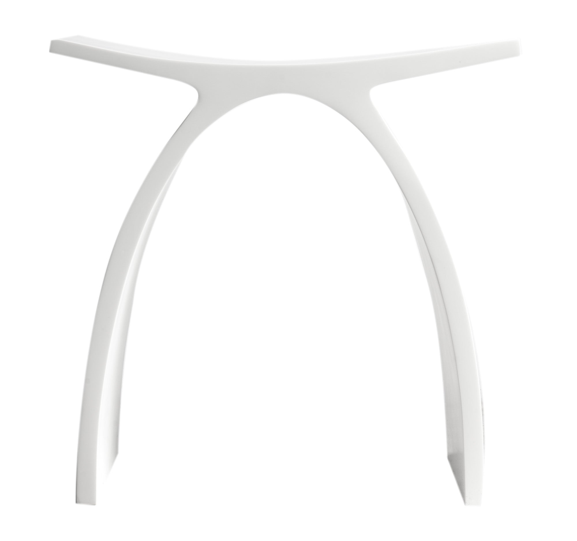 ALFI Brand - Arched White Matte Solid Surface Resin Bathroom / Shower Stool | ABST77