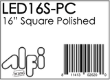 ALFI Brand - Polished Chrome 16" Square Multi Color LED Rain Shower Head | LED16S-PC