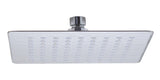 ALFI Brand - Solid Brushed Stainless Steel 8" Square Ultra Thin Rain Shower Head | RAIN8S-BSS