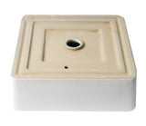 ALFI Brand - White 16" Modern Square Above Mount Ceramic Sink | ABC903-W