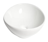 ALFI Brand - White 16" Egg Shape Above Mount Ceramic Sink | ABC913