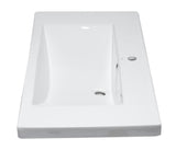 EAGO - White Ceramic 40"x19" Rectangular Drop In Sink | BH002