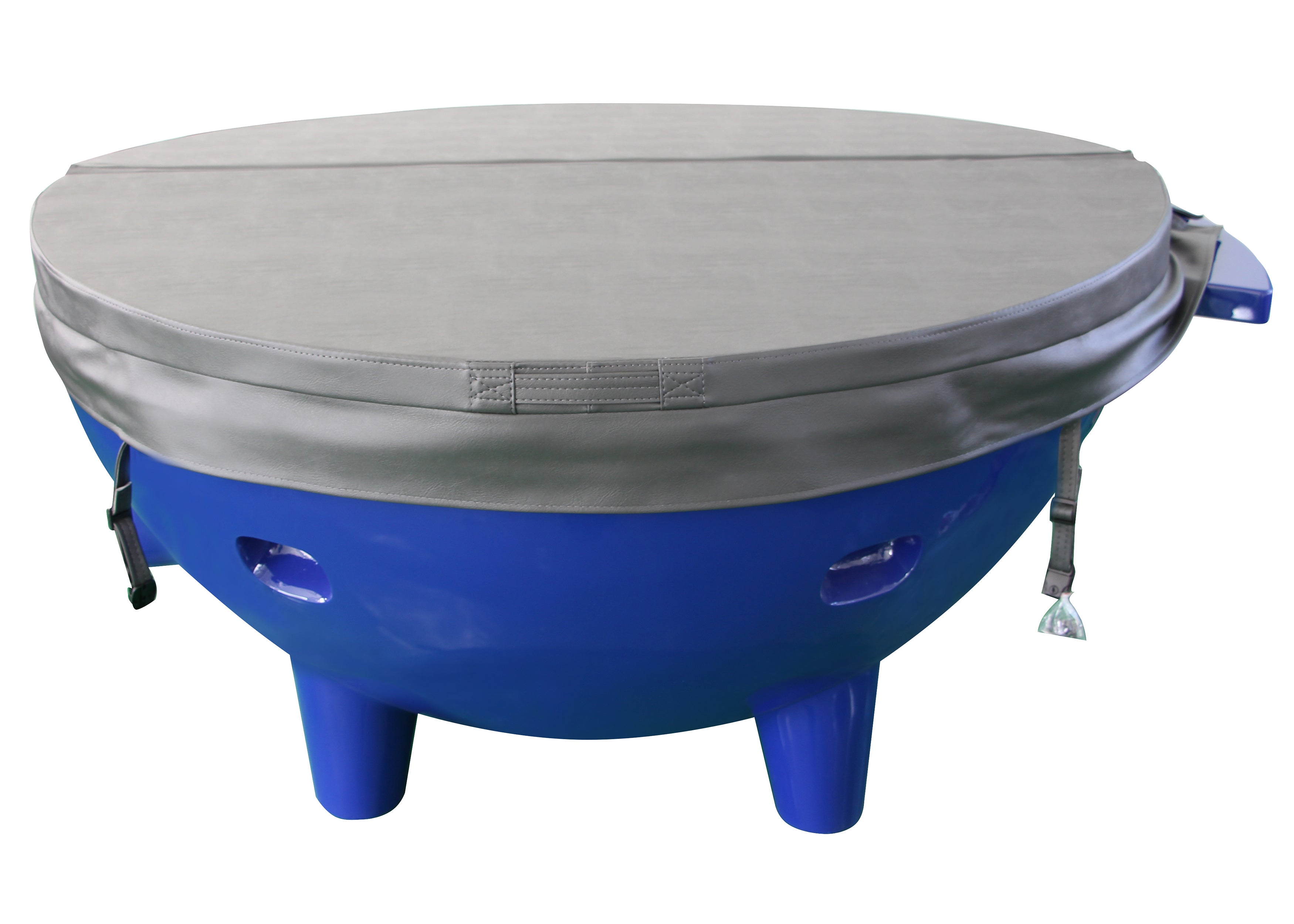 ALFI Brand - Dark Blue FireHotTub The Round Fire Burning Portable Outdoor Hot Bath Tub | FireHotTub-DB