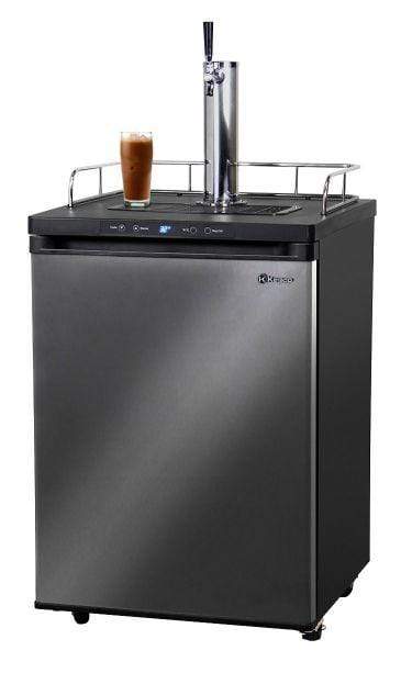 Kegco Beer Refrigeration 1 TAP 24" Wide Cold Brew Coffee Tap Black Stainless Kegerator