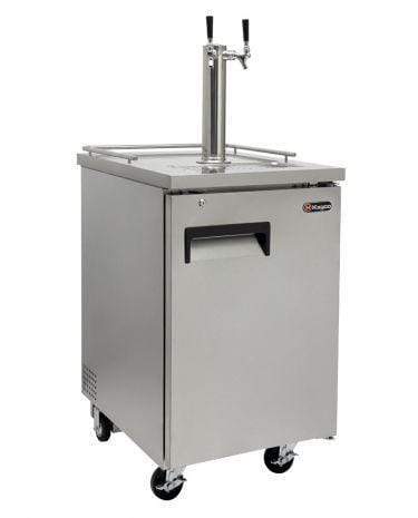 Kegco Beer Refrigeration 2 TAP 24" Wide Kombucha Tap All Stainless Steel Commercial Kegerator