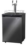 Kegco Beer Refrigeration 2 TAP 24" Wide Tap Black Stainless Steel Digital Kegerator