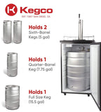 Kegco Beer Refrigeration 20" Wide Kombucha Tap Black Kegerator