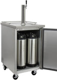 Kegco Beer Refrigeration 24" Wide Cold Brew Coffee SilverCommercial Kegerator