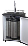Kegco Beer Refrigeration 24" Wide Cold Brew Coffee Tap Black Stainless Kegerator