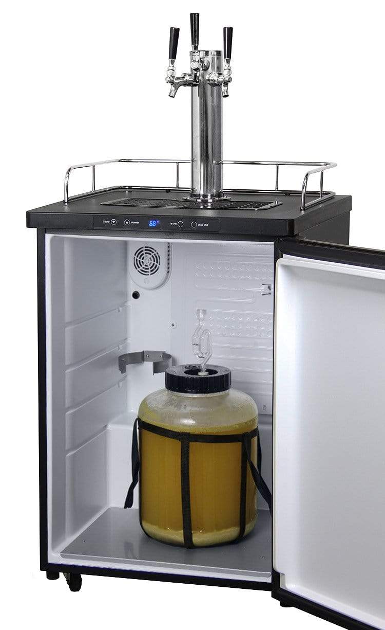 Kegco Beer Refrigeration 24" Wide Tap Black Digital Kegerator