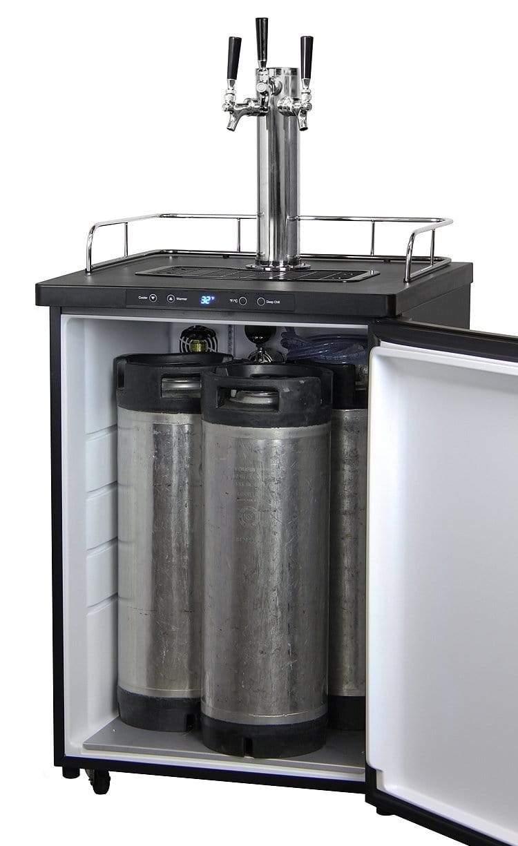 Kegco Beer Refrigeration 24" Wide Tap Black Digital Kegerator